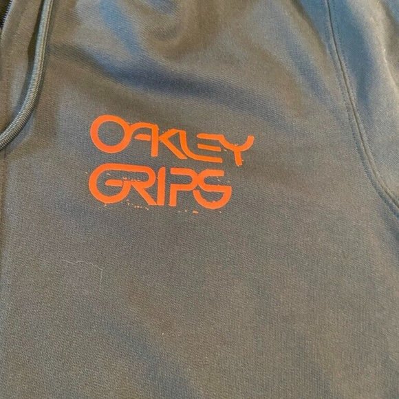 OAKLEY GRIPS Men's Zip Up Hoodie Sweatshirt Size XL XLarge Green Colored - Picture 7 of 7